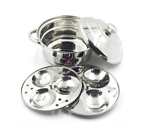 JEE ALTO Stainless Steel Idli Pot Compact Breakfast Idly Maker, Induction and Gas Stove Compatible Steamer Idli Cooker (6 Idly, Silver) - Image 3