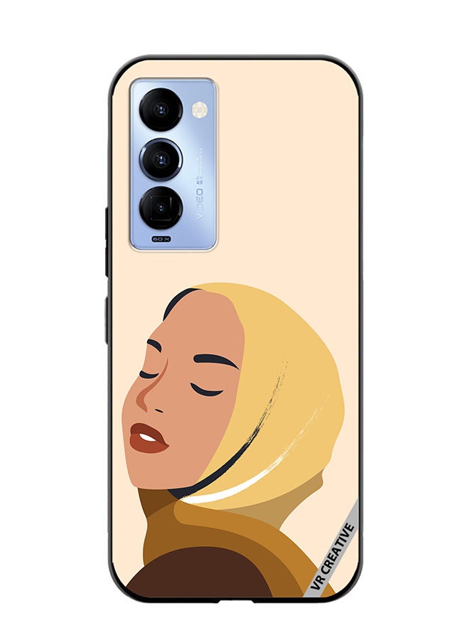 VR CREATIVE Protective Case Cover For Tecno Camon 18/18 P Cartoon Woman Shape Design Multicolour - Image 1