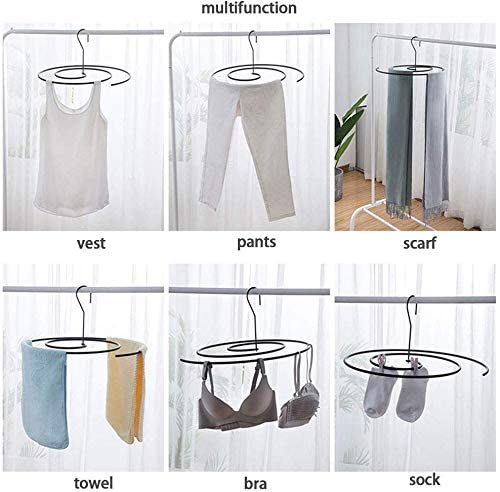 swabs® Spiral Drying Rack Stainless Steel Clothes Drying Laundry Rack Laundry Stand Hanger Space- Saving Organizer for Bed Sheet Blanket Bath Towel Silver - Image 5