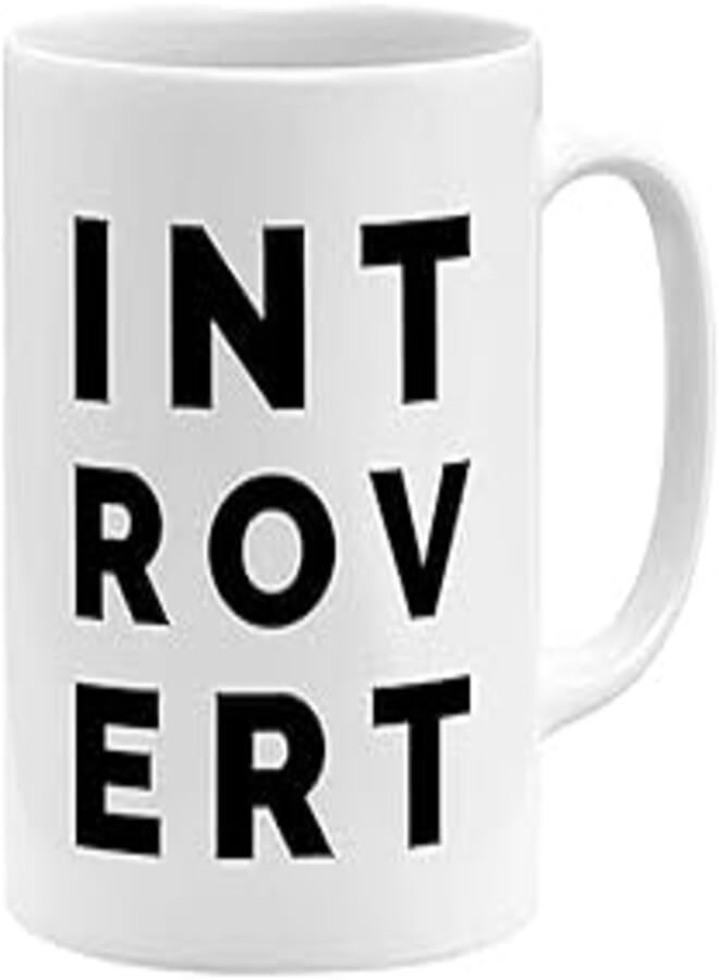 RYN PRINTED DESIGN Introvert Coffee Mug White 11x14centimeter