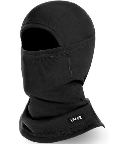 XFUEL Ski Mask Balaclava for Men Women Windproof Thermal Winter Full Face Mask Cold Weather Skiing Snowboarding Neck Gaiter (US, Alpha, One Size, Medium, Black) - Image 1