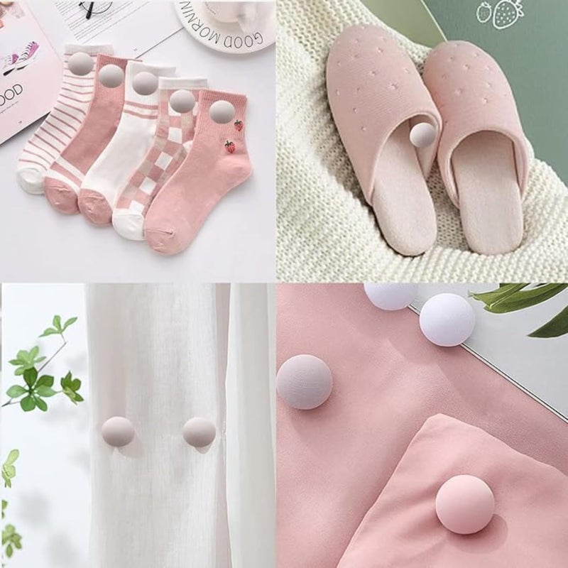 VIRAAJI Viraaji Pack of 8 Duvet Clips - Cotton Mushroom Shape Duvet Clips, Non-Slip Cover Fixator, Comforter Quilt Holder with One-Key Unlock for Blanket, Bed Sheet, Curtain, Socks (Pink)  - Image 4