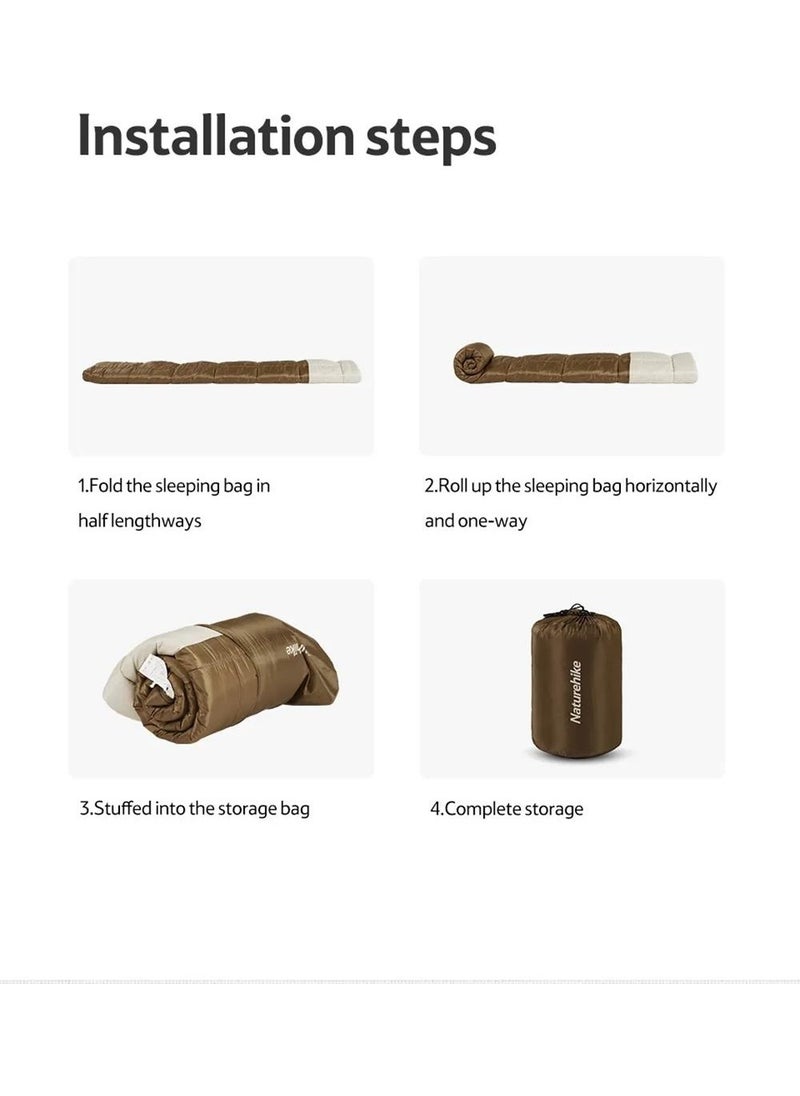 Naturehike LT150 Envelope Style Cotton Sleeping Bag -4°c  - Image 3