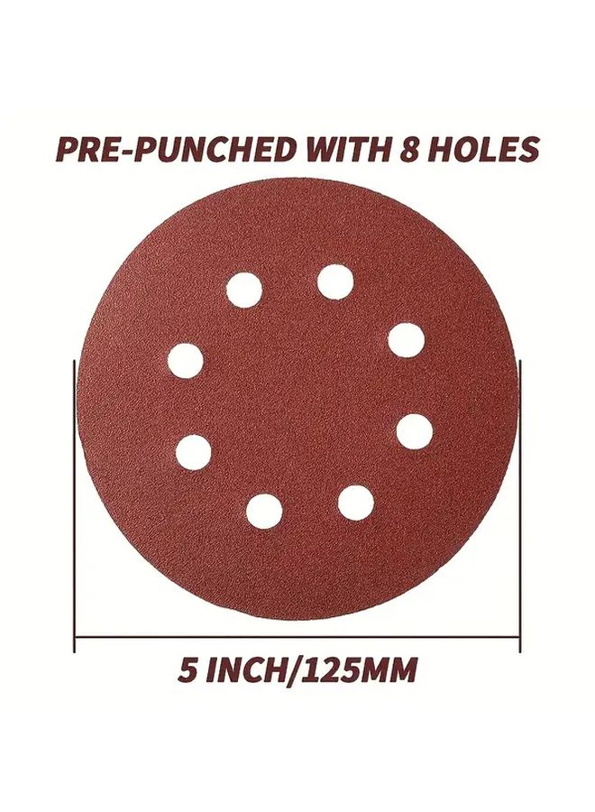15pcs 125mm Sanding Discs 180 240 320 400 600 Grits Hook And Loop Orbital Sander - Image 3
