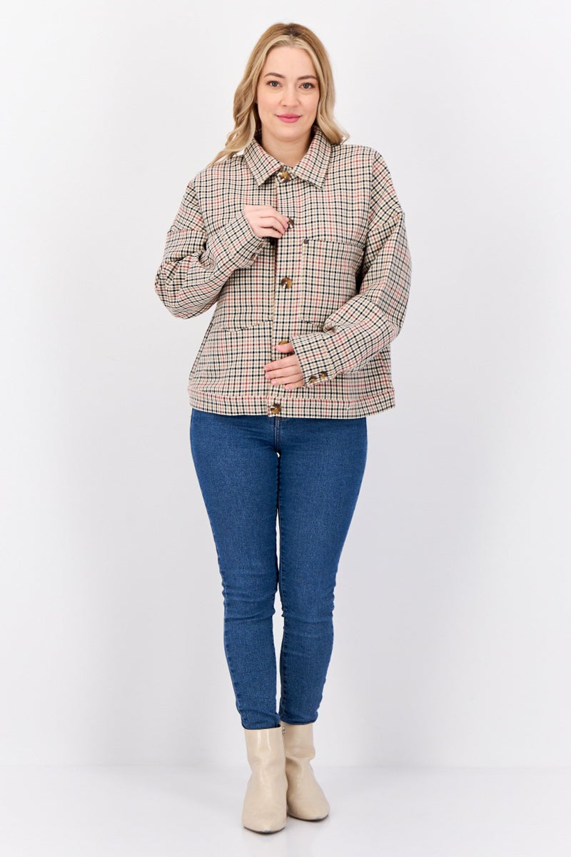 ESPRIT Women Checkered Jacket Shirt, Multicolor  - Image 2