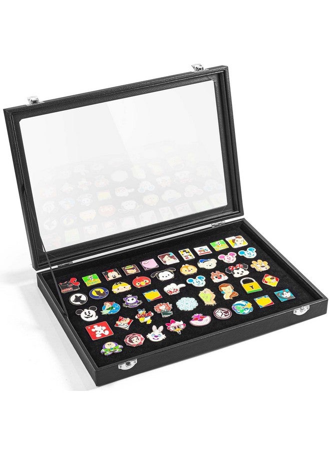 tutata Enamel Pin Display Case, Pin Collection Holder, 14" X 9" Shadow Box Frame for Pins, Black - Image 1