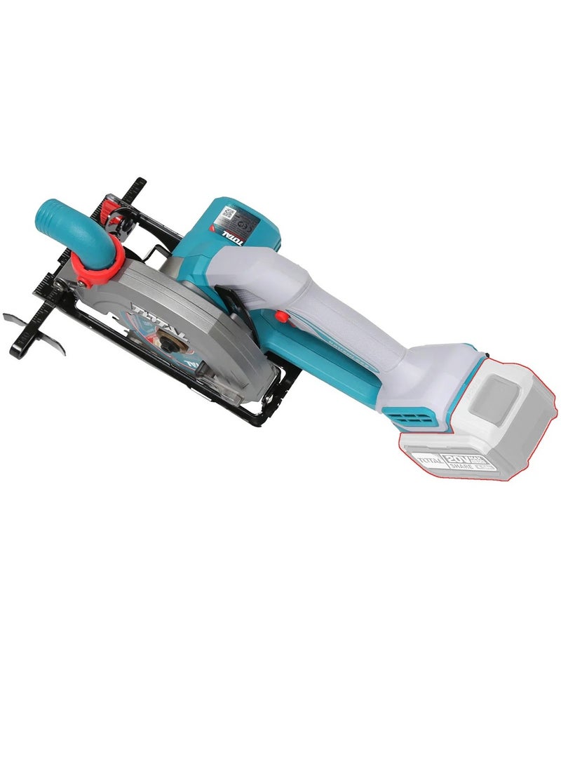 TOTAL - TOTAL 20V Cordless Brushless Circular Saw – 140mm (5-1/2”) Blade with Adjustable Cutting Depth & Bevel, 4.0Ah Battery & Fast Charger – Ideal for Wood Cutting, DIY & Carpentry Projects - Image 1