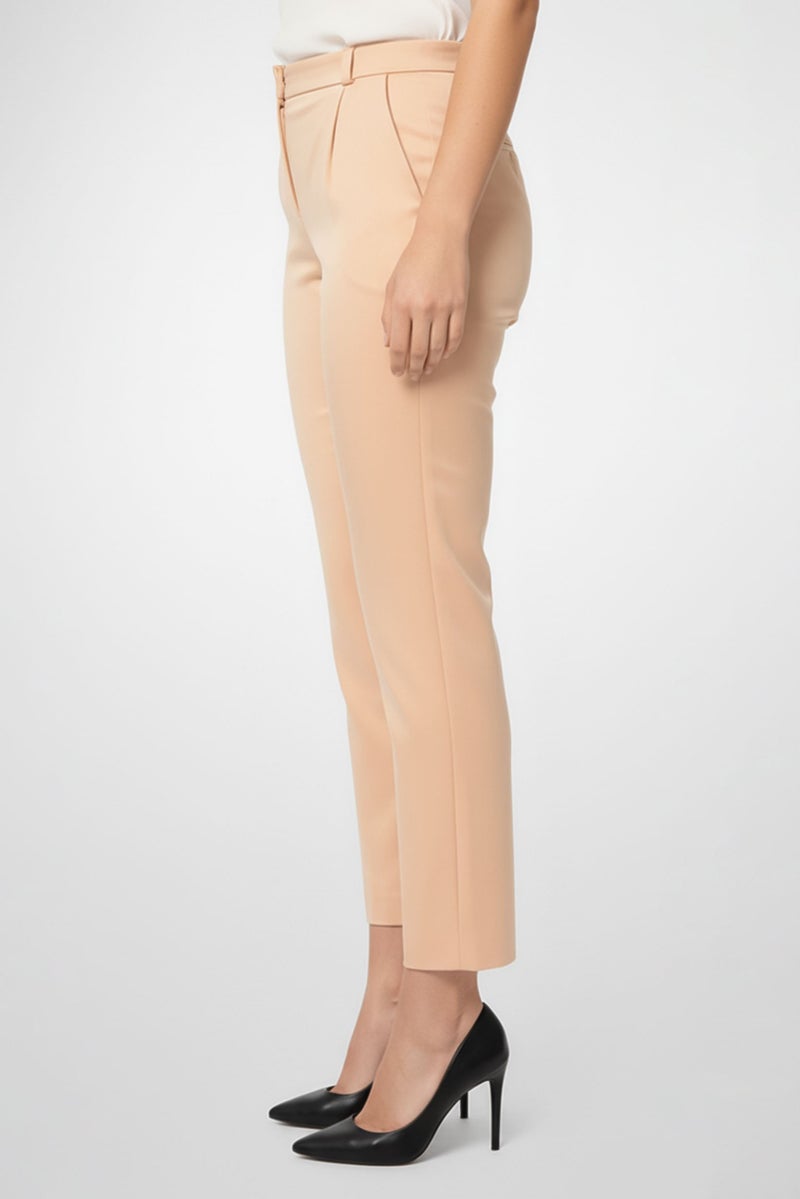 PINKO بنطلونات مستقيمة عادية للنساء، بيج داكن - Image 3