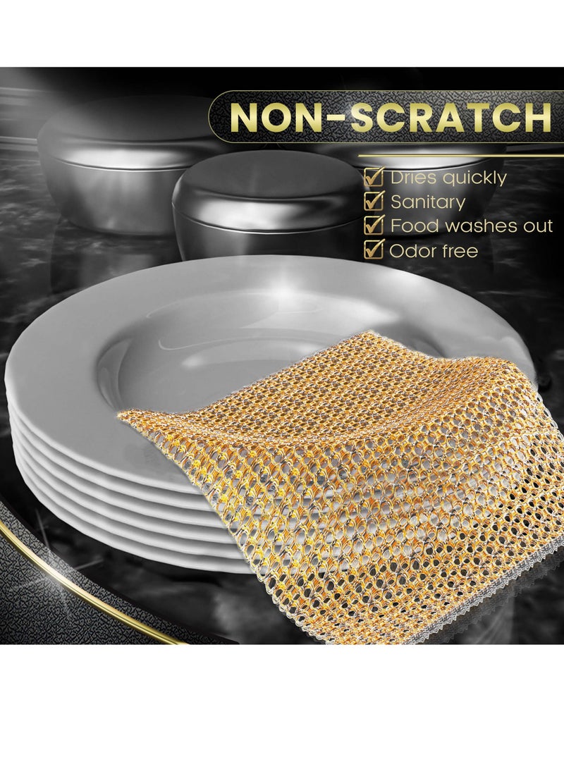 Zikra Heavy Duty Non Scratch Scouring Pads and Pot Scrubbers, Non Scratch Scrubbing Cloth for Washing Dishes, Household Kitchen Sponge Scrubbies Supplies(2PCS) - Image 3