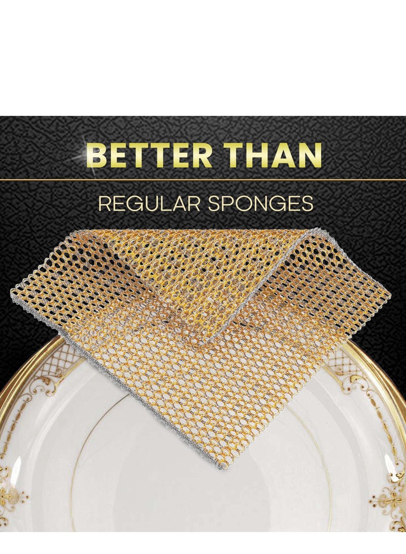 Zikra Heavy Duty Non Scratch Scouring Pads and Pot Scrubbers, Non Scratch Scrubbing Cloth for Washing Dishes, Household Kitchen Sponge Scrubbies Supplies(2PCS) - Image 5