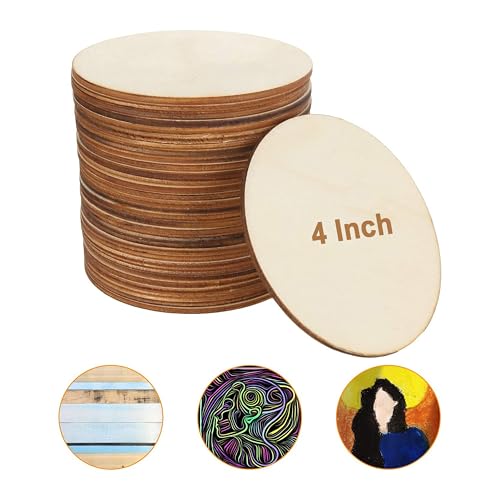 SWAGSTATION MDF Coaster Art Boards, 25 Pcs, 4 Inch Round, 3mm Thick - Image 1
