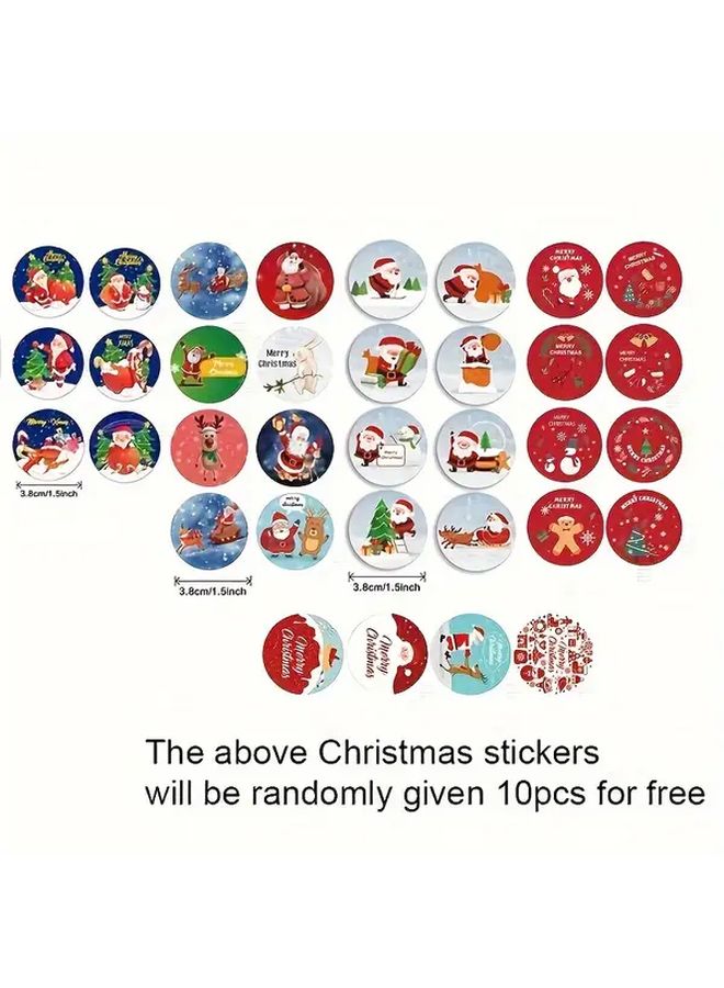 10 Pcs Mixed Red And Green Christmas Tree Bags With Stickers For Party Favors Gift Packaging Decorations - Image 4