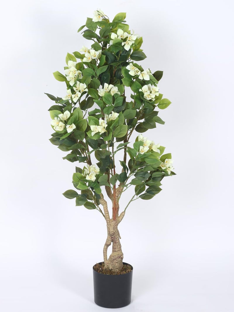 Home Bloom Artificial Bougainvillea Flowers Plants with Pot for Interior Decor/Home Decor/Office Decor (140 cm-Bougainvillea/White) - Image 5
