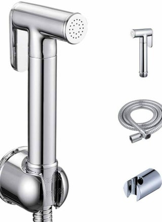 Easy-to-install bidet with 1.5m nickel hose and brass adapter