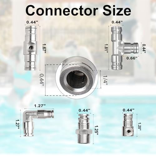 TL TOOLEGIN High-Performance Brass Patio Misting Kit – 11 Brass Anti-Drip Micro-Nozzles & 16 1/4″ Slip Connectors for High-Pressure Outdoor Cooling Misting (UNC 10/24, 0.012″ Precision Orifice, 280-1500 psi) - Image 2