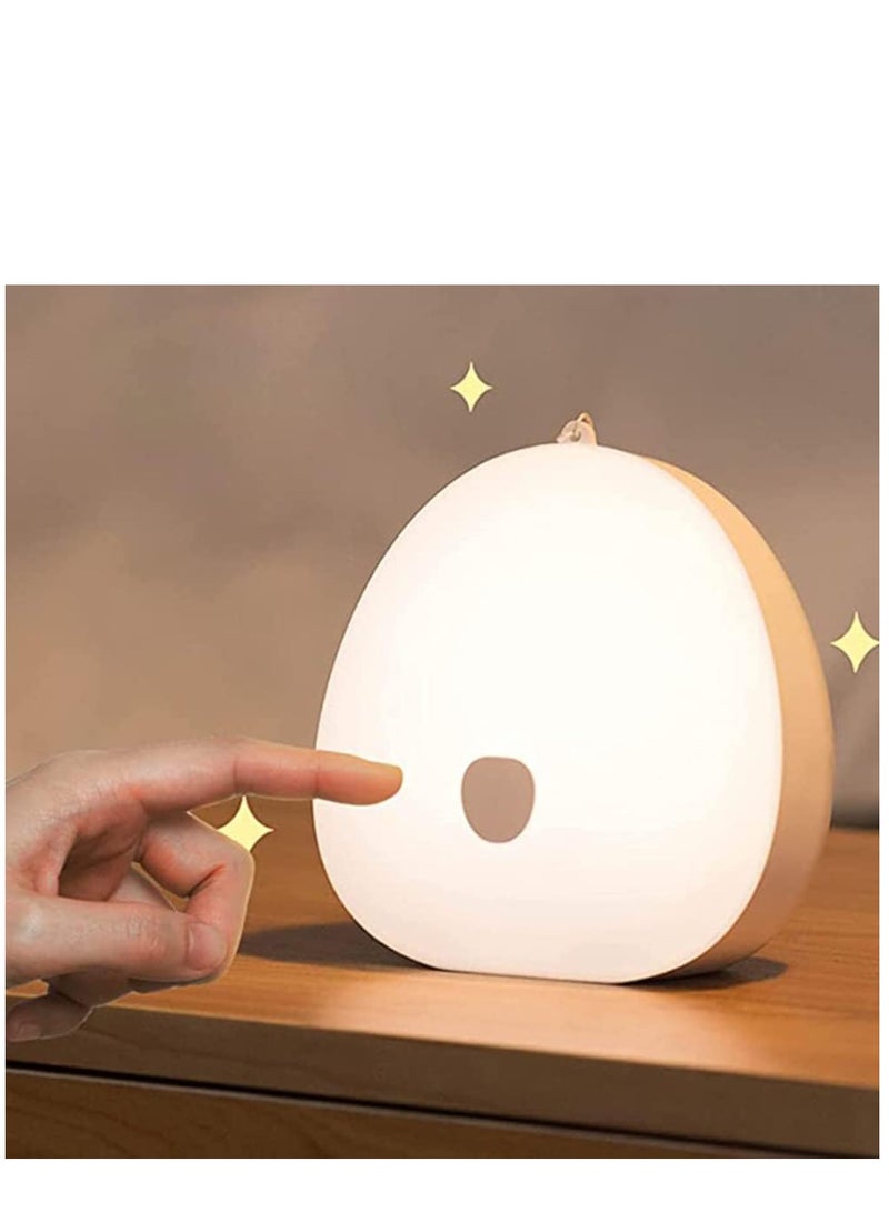KASTWAVE Kids Night Light, Usb Rechargeable Baby Nursery Lamp With Color Changing Touch Senor, Brightness Adjustable, Dimmable Eye Caring, Hangable, Bedside Table Lamp For Baby Kids Room Bedroom  - Image 5