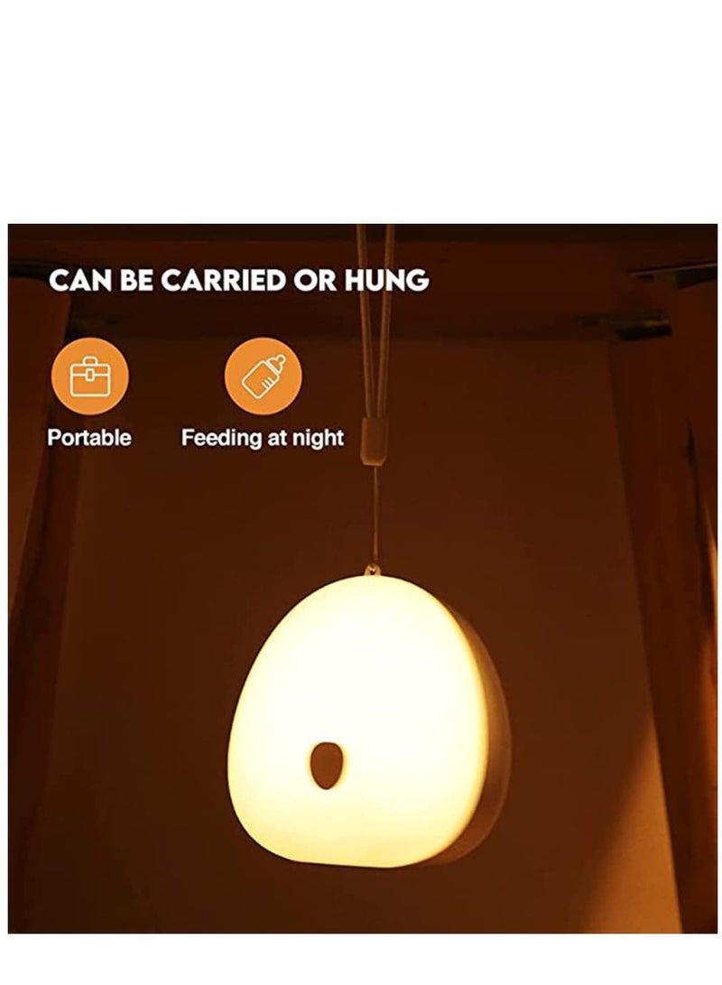 KASTWAVE Kids Night Light, Usb Rechargeable Baby Nursery Lamp With Color Changing Touch Senor, Brightness Adjustable, Dimmable Eye Caring, Hangable, Bedside Table Lamp For Baby Kids Room Bedroom  - Image 4