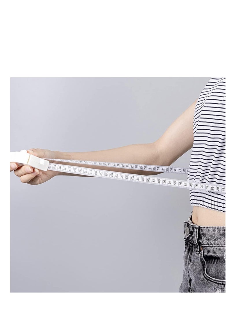 ECVV شريط قياس الجسم الأبيض ECVV مقاس 60 بوصة، شريط قياس الخصر الدقيق لفقدان الوزن، شريط الجسم التلسكوبي الأوتوماتيكي من Handcrafts Tailor - Image 4