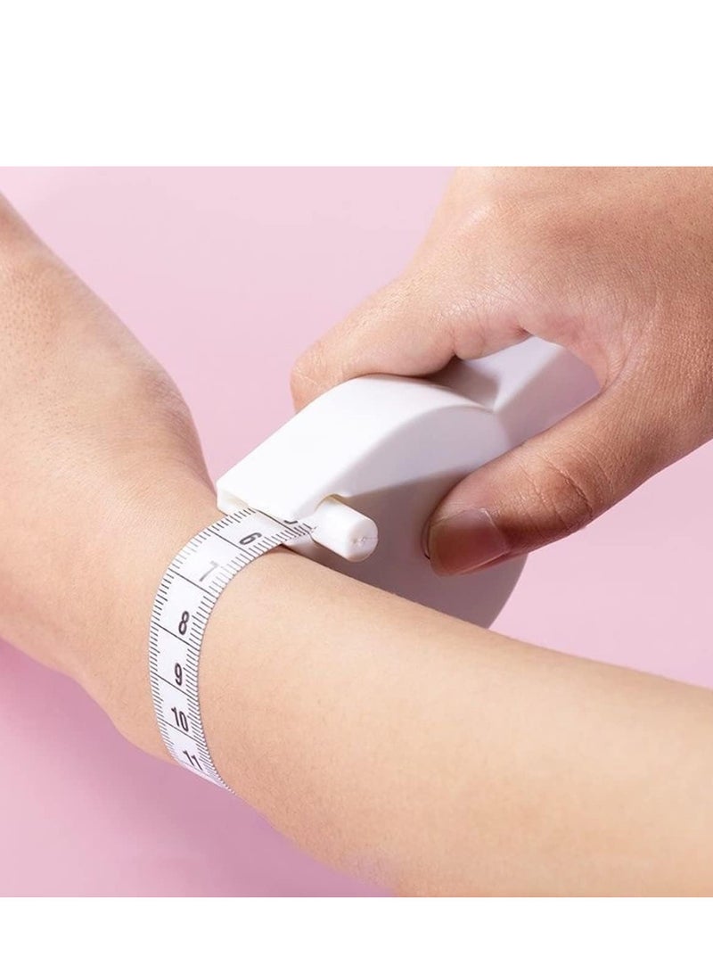 ECVV شريط قياس الجسم الأبيض ECVV مقاس 60 بوصة، شريط قياس الخصر الدقيق لفقدان الوزن، شريط الجسم التلسكوبي الأوتوماتيكي من Handcrafts Tailor - Image 5
