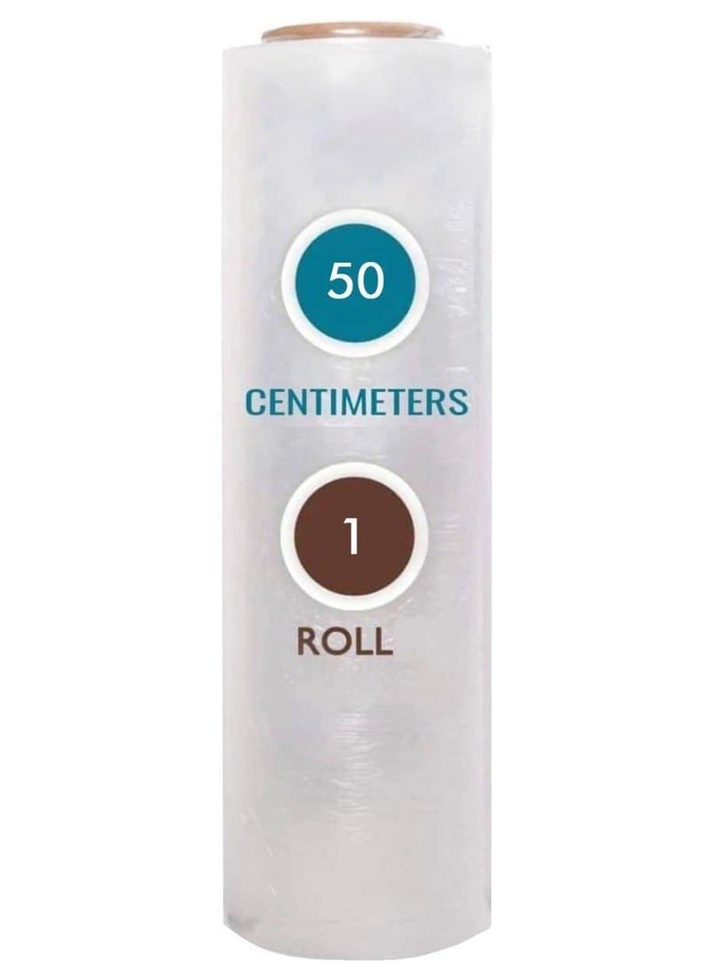 MARKQ [1 لفة] فيلم لاصق شفاف - 500 مم فيلم بلاستيكي ثقيل للتغليف، التعبئة، النقل والتغليف - فيلم لاصق - Image 1