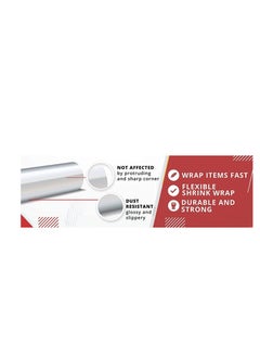 MARKQ [1 Roll] Clear Stretch Film Wrap - 500mm Heavy Duty Plastic Shrink Wrap for Pallet Wrap, Packing, Moving and Packaging - Cling Wrap  - Image 3