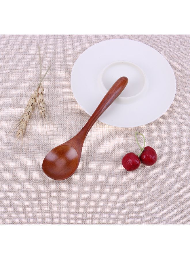 نيبمينينت ملعقة بيضاوية خشبية آمنة الاستخدام مع البيئة بني - Image 1