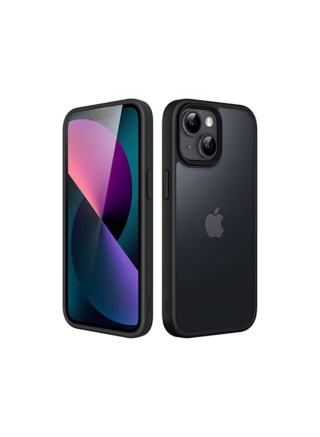 JETech Matte Case for iPhone 13 6.1-Inch, Shockproof Military Grade Drop Protection, Frosted Translucent Back Phone Cover, Anti-Fingerprint (Black) - Image 1