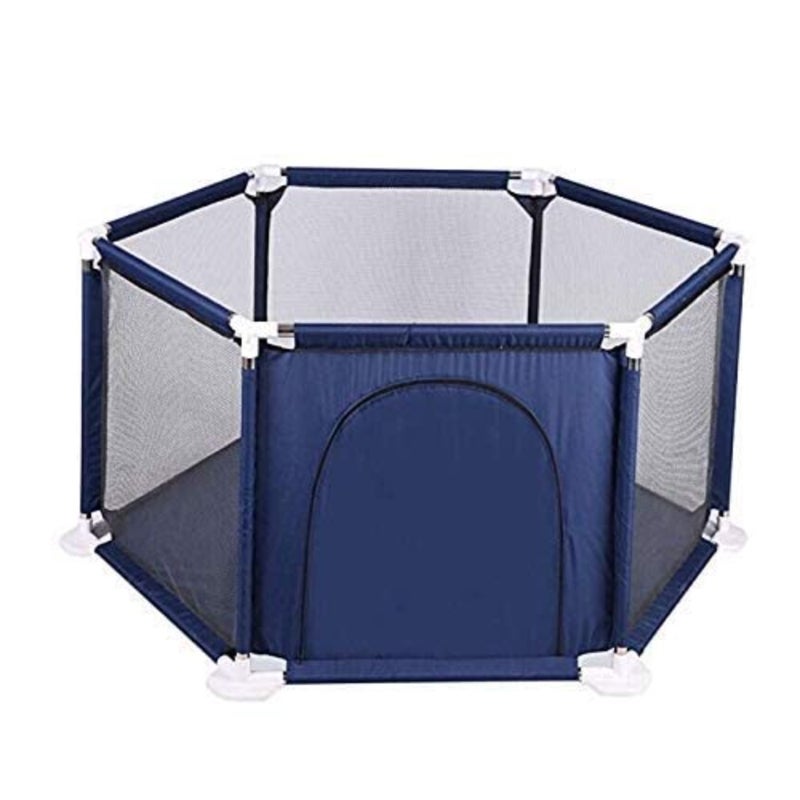 Foldable Baby Playpen Activity Center Room Fitted Floor Baby Safety Protection Care Playpen Tent Crawling Game Folding Fence Toys Blue - Image 2