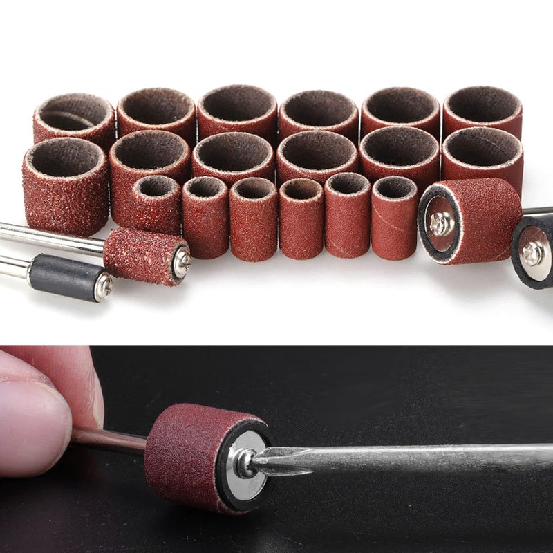 YADAV 51Pcs Set Sanding Drum Rotary Tool Rubber Mandrel Bands Sleeves Kit for Durable Wood Metal Marble Stone Glass and More Kinds of Material - Image 4