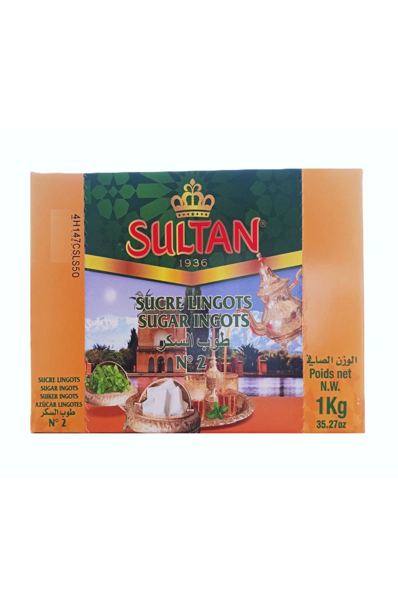 Sultan Moroccan Sugar Ingots, Premium Sugar Cubes, 1 kg