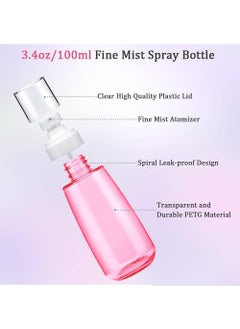 Generic Fine Mist Spray Bottle 3.4oz/ 100ml Empty Cosmetic Refillable Travel Containers Plastic Hair Spray Bottle Sprayer for Perfume Skincare Makeup Lotion (3color)  - Image 4
