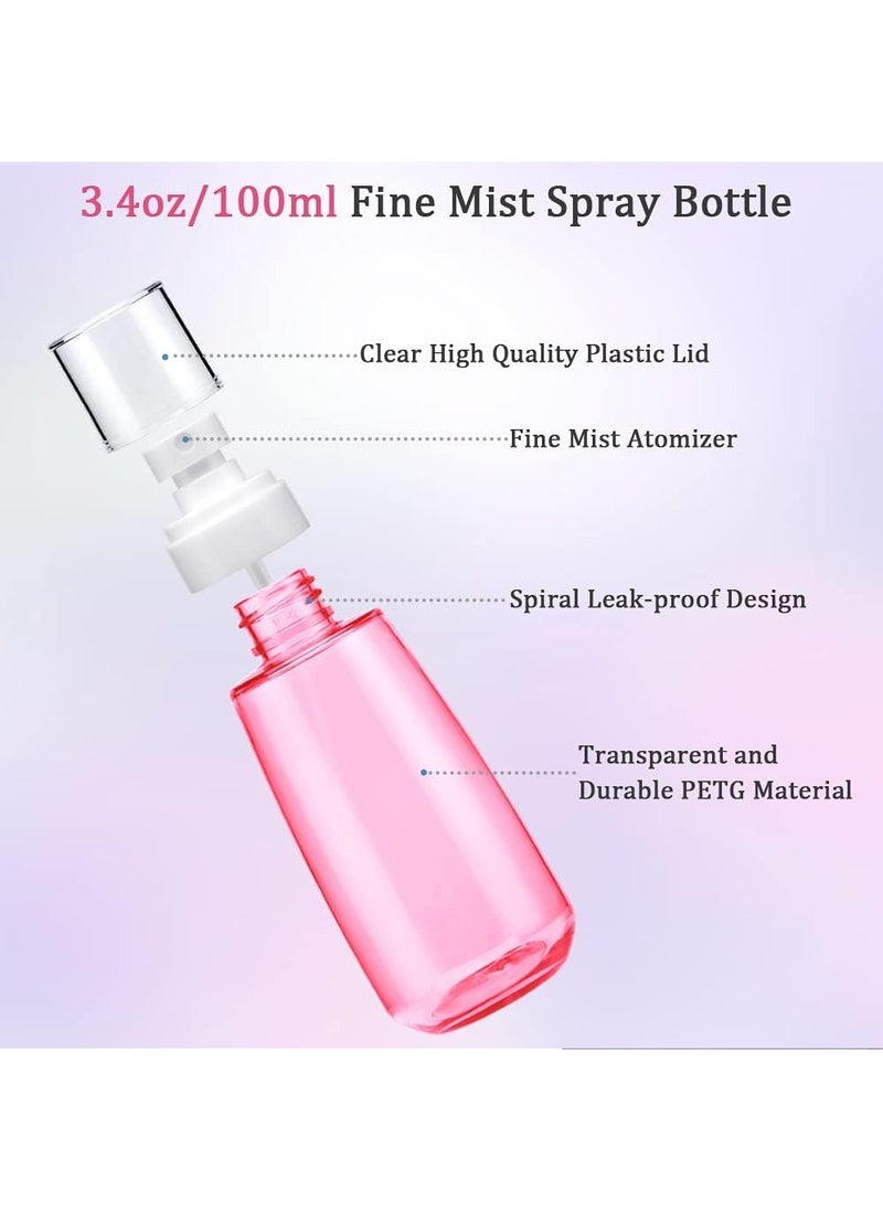 Generic Fine Mist Spray Bottle 3.4oz/ 100ml Empty Cosmetic Refillable Travel Containers Plastic Hair Spray Bottle Sprayer for Perfume Skincare Makeup Lotion (3color)  - Image 4