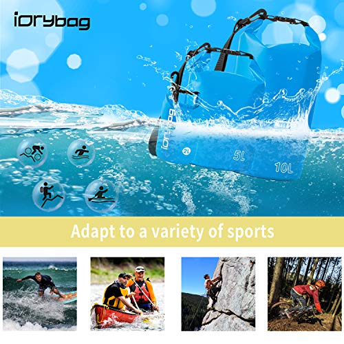 IDRYBAG Dry Bag for Kayaking Waterproof 2L/5L/10L/15L/20L, Small Dry Sack Waterproof Bag for Boating - Image 5