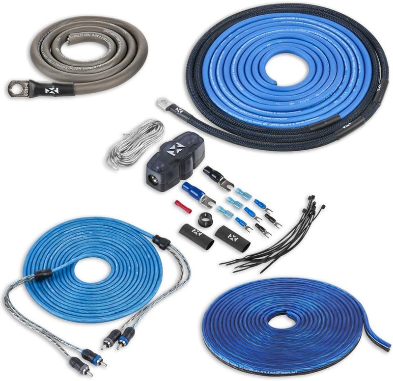 NVX True 4 Gauge AWG 100% OFC Complete Amplifier Wiring Kit with 2-Channel RCA Cable - XKIT42 - Image 1