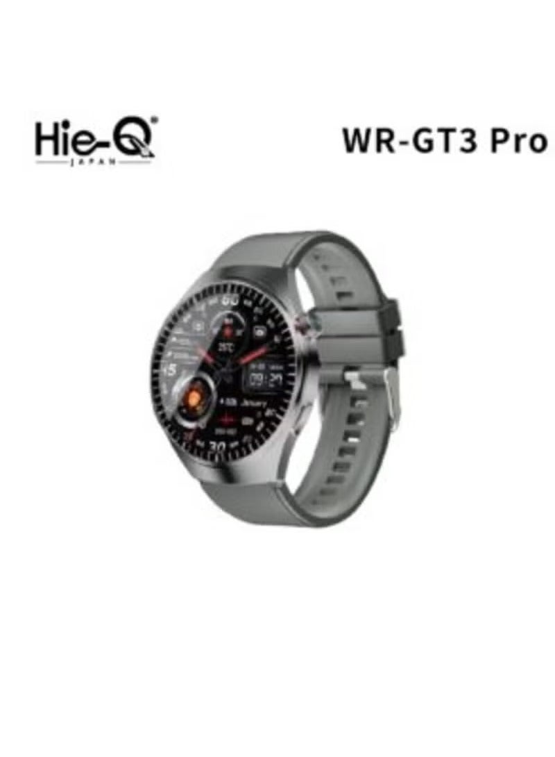 Hie-Q WR-GT3 Pro Smart Watch – Advanced Fitness Tracking, Heart Rate & Oxygen Monitoring, Waterproof IP68, Sleep Analysis, Stylish AMOLED Display, Multi-Sport Modes, Smart Notifications, Long Battery Life, Compatible with iOS & Android – Perfect for Men & Women - Image 1