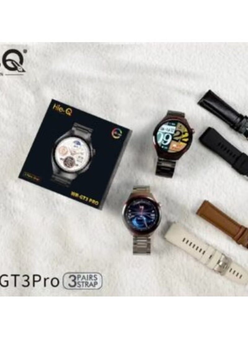 Hie-Q WR-GT3 Pro Smart Watch – Advanced Fitness Tracking, Heart Rate & Oxygen Monitoring, Waterproof IP68, Sleep Analysis, Stylish AMOLED Display, Multi-Sport Modes, Smart Notifications, Long Battery Life, Compatible with iOS & Android – Perfect for Men & Women - Image 3