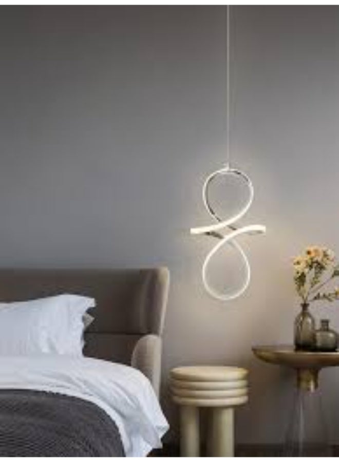 Modern silver acrylic ceiling chandelier with LED lighting - 3 levels...