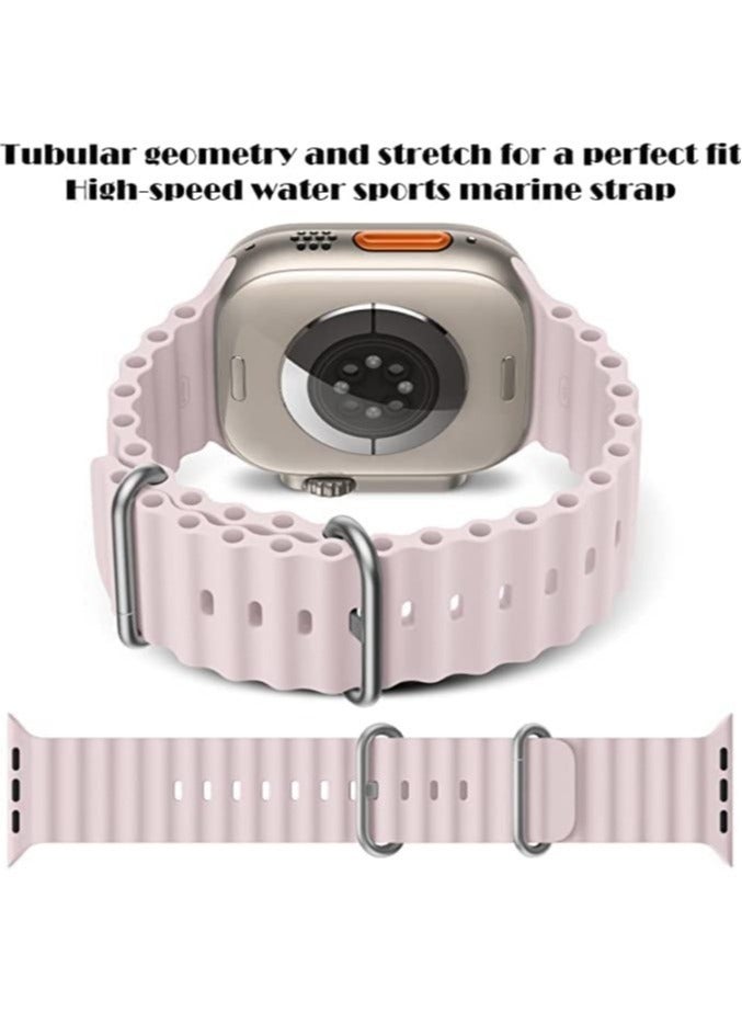 ELTRAZONE Sport New Silicone Band Compatible with Apple Watch Ultra Ocean 42/44/45/49mm Strap for iWatch Series Ultra 8 7 6 5 SE - Image 2