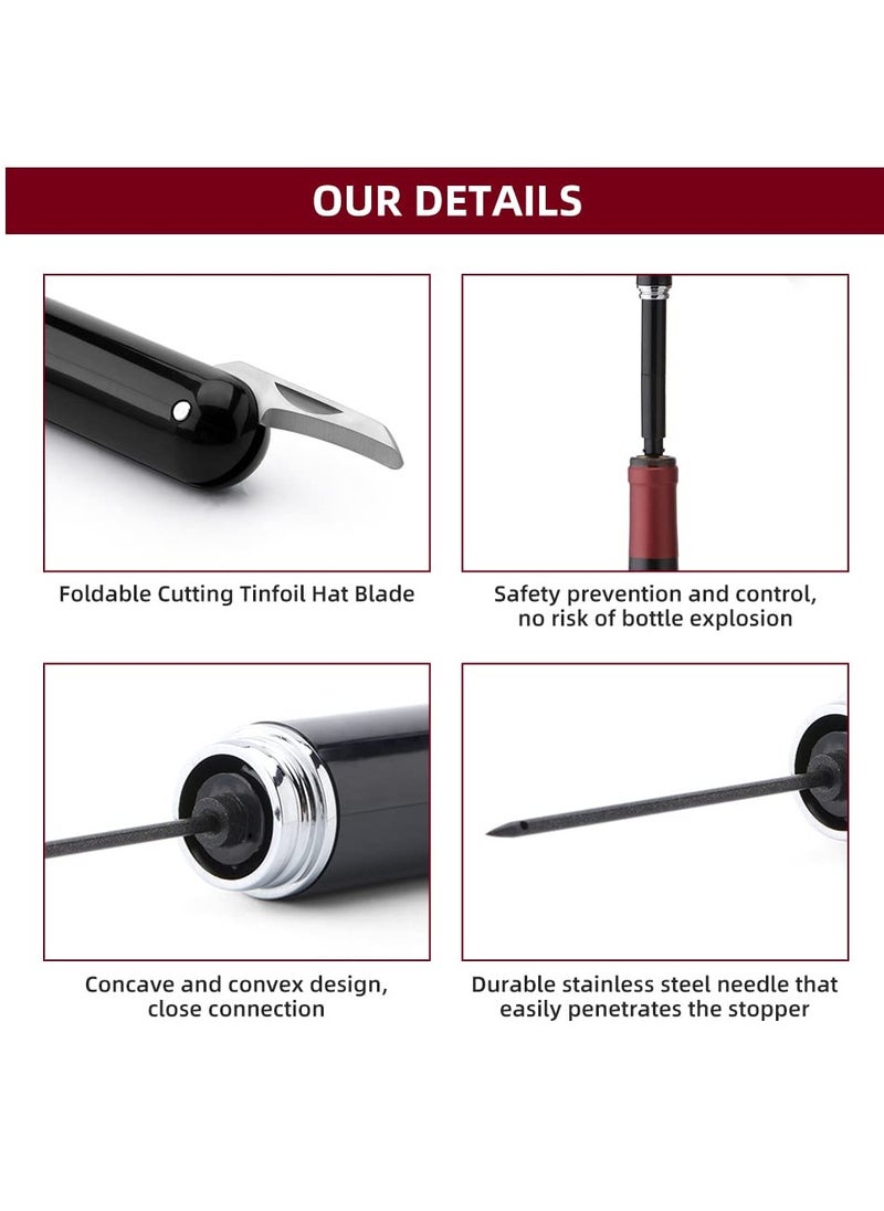 Generic - Effortless Portable Wine Opener with Foil Cutter and Cork Needle, 2 in 1 Handheld Design for Easy Wine Opening - Image 1