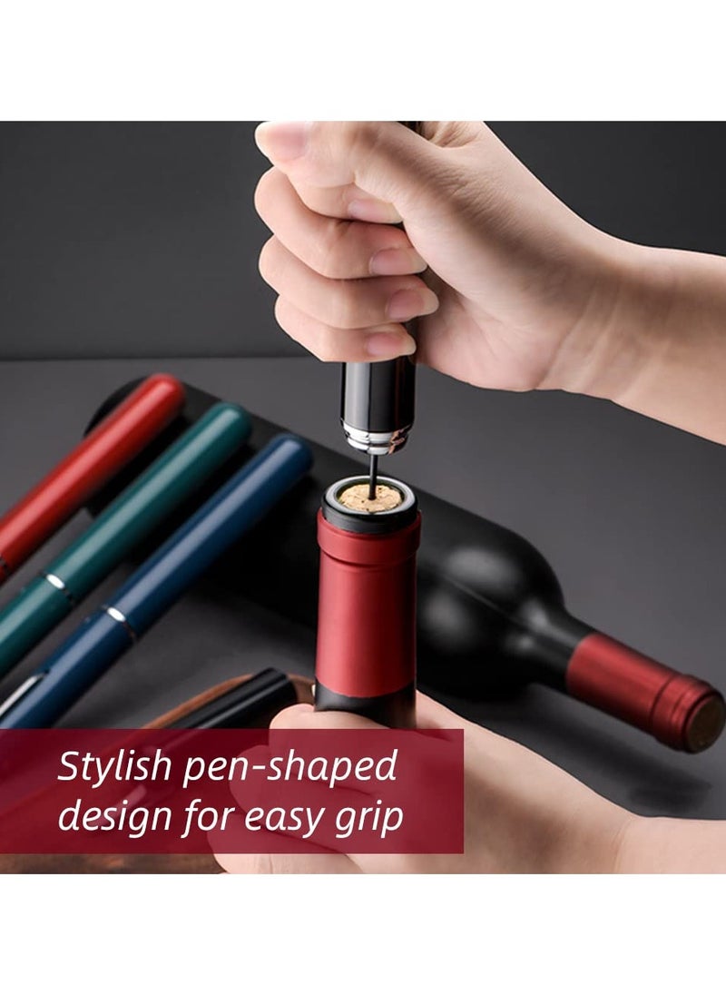 Generic - Effortless Portable Wine Opener with Foil Cutter and Cork Needle, 2 in 1 Handheld Design for Easy Wine Opening - Image 1