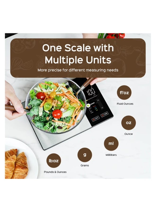 HUMJO High-Precision Digital Nutrition Scale — Household Baking & Kitchen Scale — Stainless Steel Smart Coffee Scale - Image 5