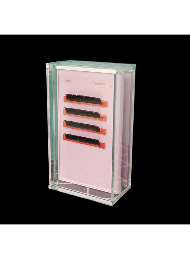 LIXIMMAZN Two Layers Eyelash Grafting Pallet With Cover, Dustproof Acrylic Lash Tile Holder, Eyelash Extensions Storage Gasket Pads 2 Tiers For Beginners Beauty Artist Salon (Pink) - Image 1