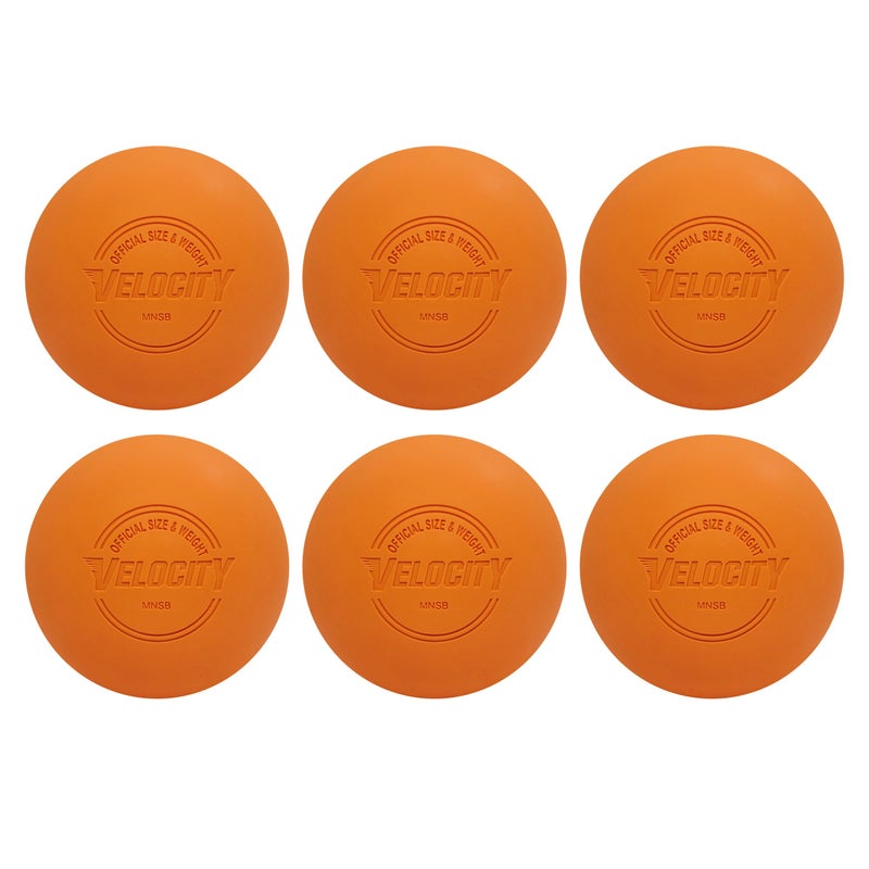 Velocity Practice Lacrosse Balls - 1, 2, 3, 6, 12, 18, 24, 36, 60 and 120 Packs - Official Size and Weight - Orange - Image 1