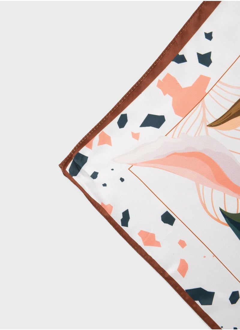 DeFacto - Women Patterned Satin Scarf - Image 1