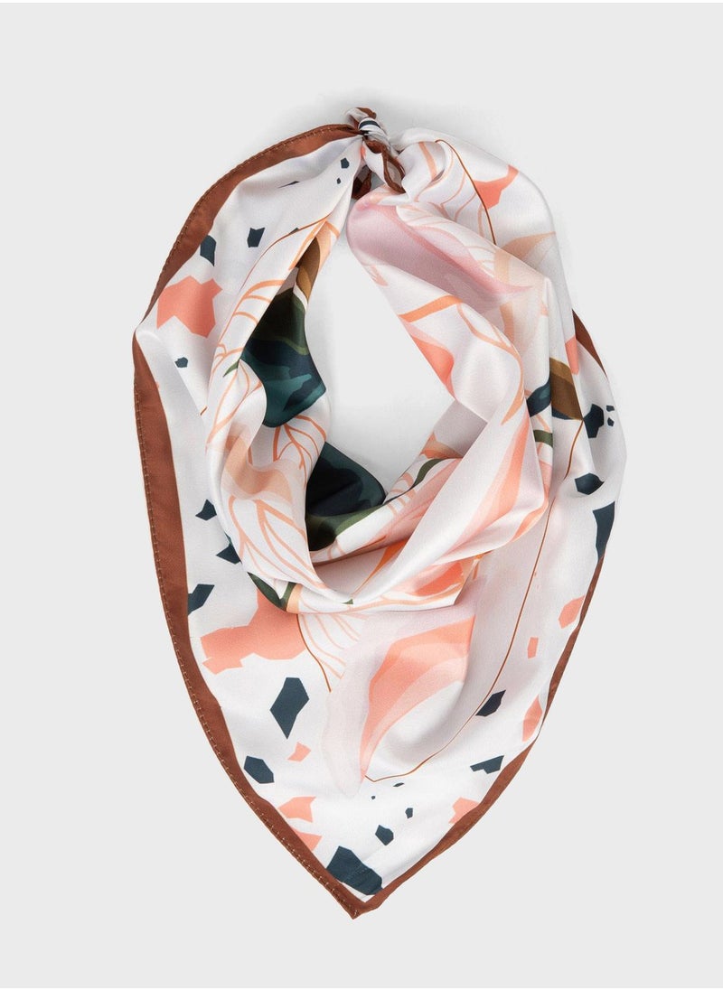 DeFacto - Women Patterned Satin Scarf - Image 1