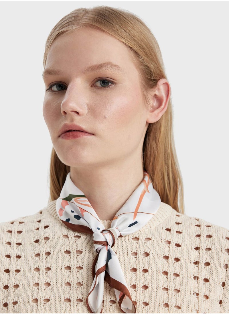 DeFacto - Women Patterned Satin Scarf - Image 1