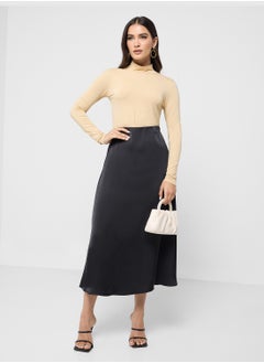 ELLA A-Line Satin Skirt  - Image 1