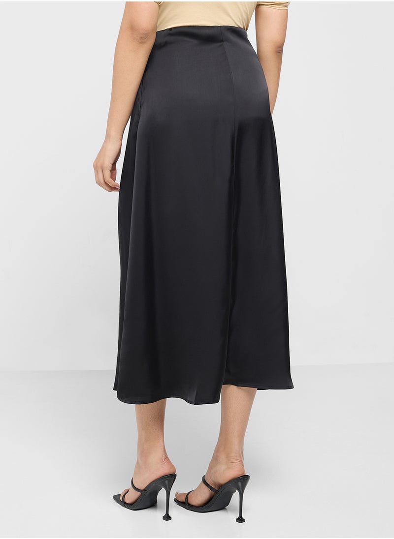 ELLA A-Line Satin Skirt  - Image 3