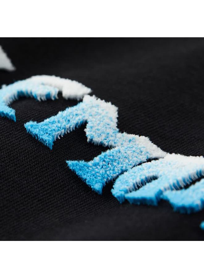 Mrj Jay Chou Original Brand Trendy Letter Solid Color Simple Uni Short Sleeve T-shirt 3007 Polar Night Black XL - Image 4