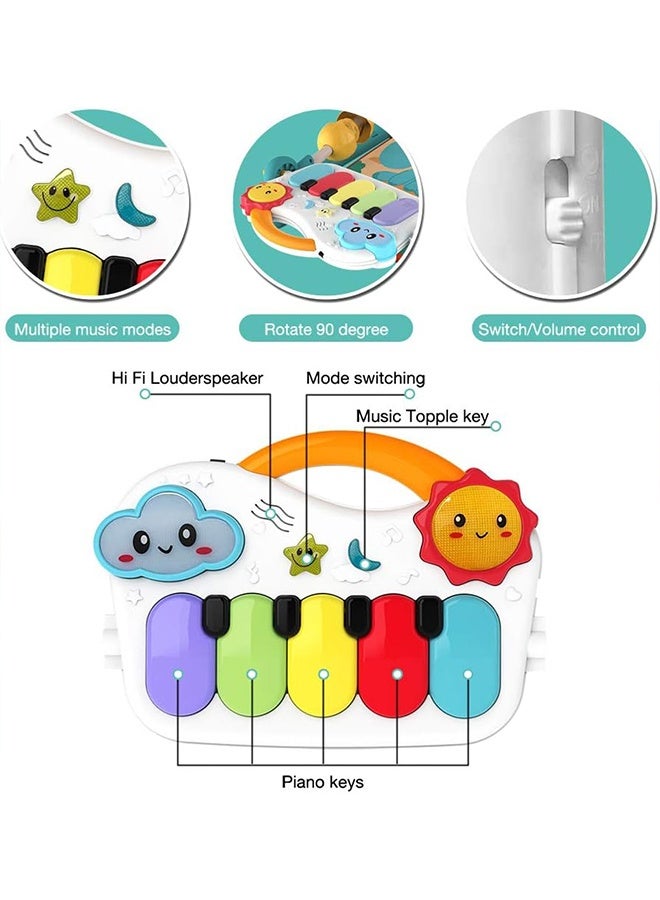 Beauenty Baby Gyms Play Mats Musical Activity Center Kick & Play Piano Gym Tummy Time Padded Mat for Newborn Toddler Infants(Green) - Image 5